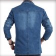 Mens Denim Blazer Men Fashion Cotton Vintage Suit Outerwear