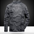 Vintage Mens Denim Jacket Solid Casual Fashion Clothes