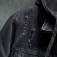 Men Black Winter Jean Jackets Outerwear Warm Denim Coats