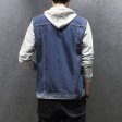 New Denim Jacket Men Hooded Sportswear Outdoors Fashion Jackets