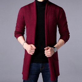 New Men's Sweater Solid Color Bottoming Long-sleeved Shirt